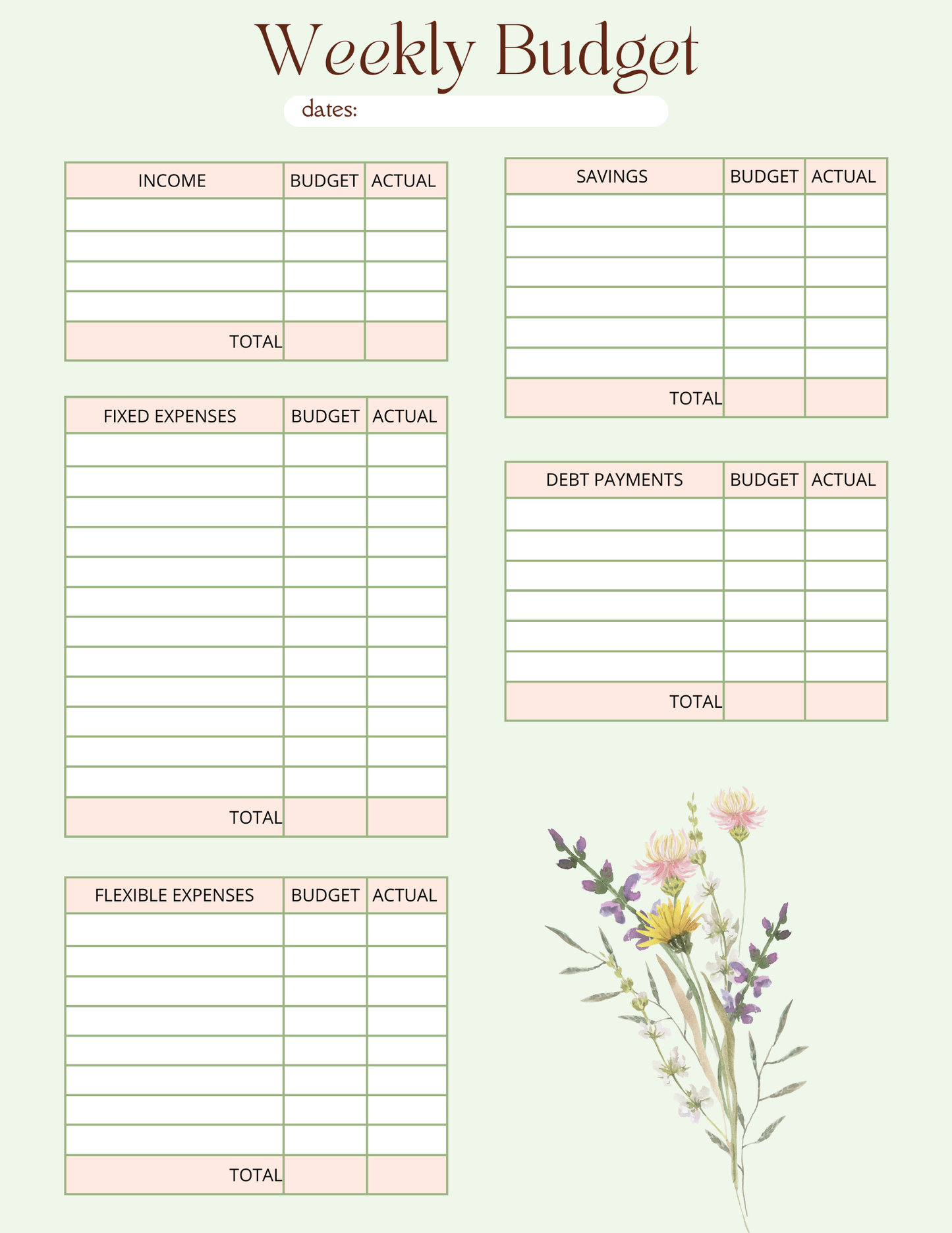 6 Month Printable Budget Planner ~ Night Sky Cover