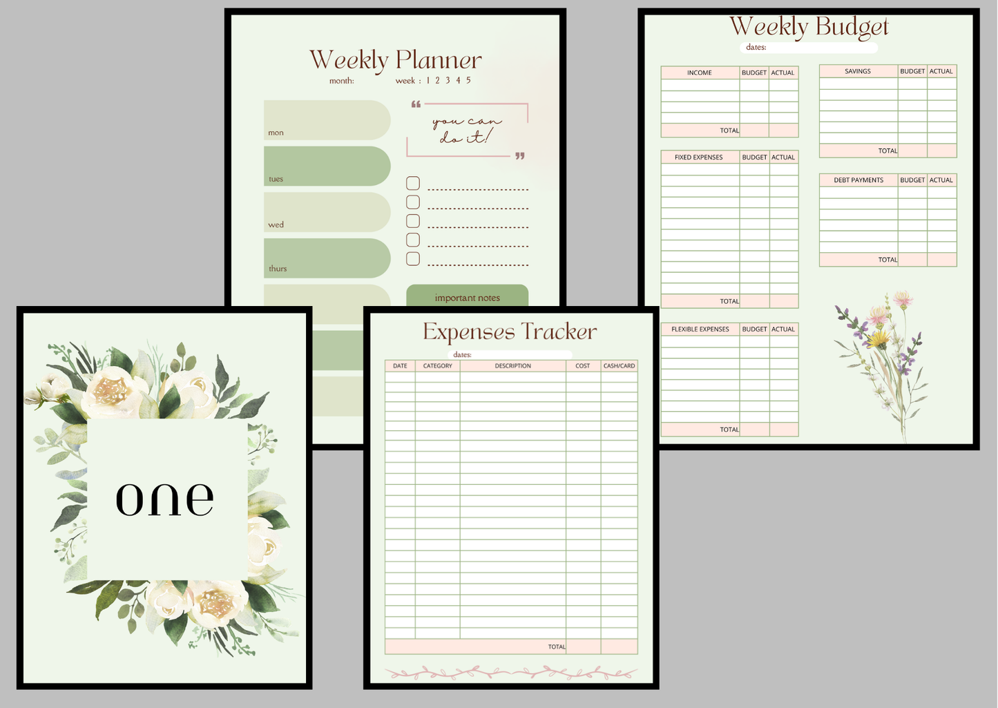 6 Month Printable Budget Planner ~ Night Sky Cover