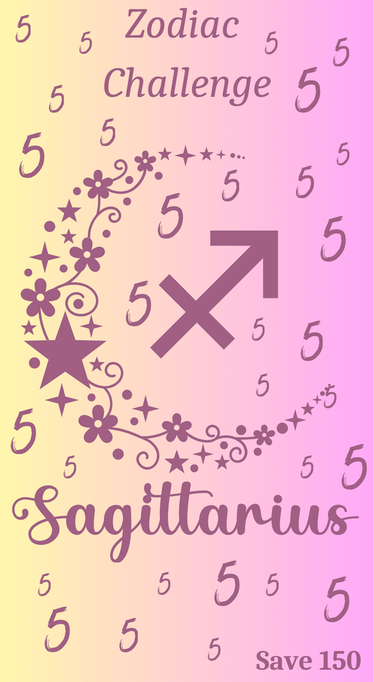 Sagittarius Zodiac Save 150 Savings Challenge ~ A6 Digital Savings Challenge