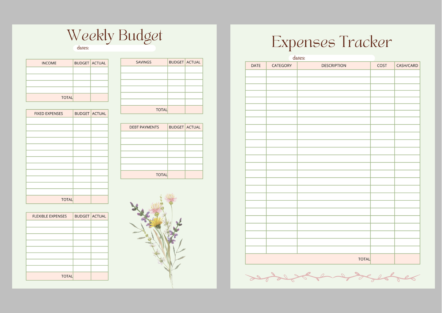 6 Month Printable Budget Planner ~ Night Sky Cover