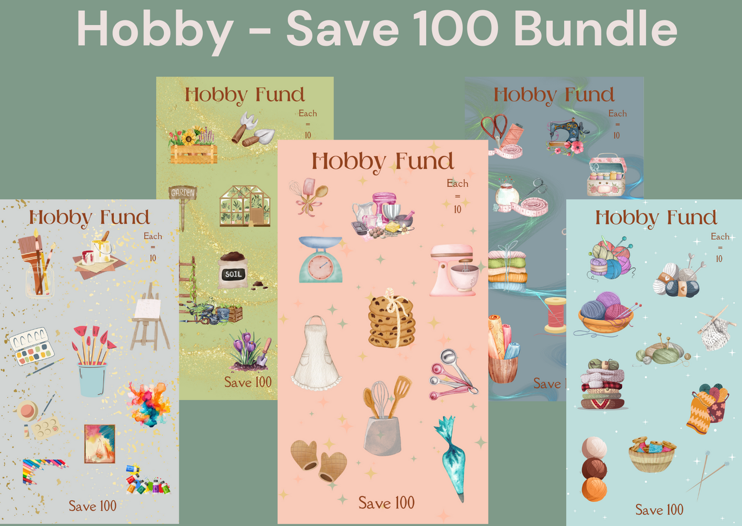 Hobby Save 100 Bundle ~ 5x A6 Savings Challenges